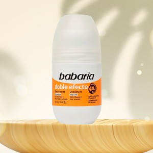 رول ضد تعریق ۴۸ ساعته زنانه باباریا مدل Doble Efecto با اثر کاهش رشد موی زیر بغل و فاقد الکل حجم ۵۰ میل