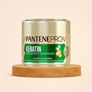 ماسک مو بازسازی‌کننده پنتن مدل KERATIN RECONSTRUCT مناسب موهایِ وز و شکننده با خاصیتِ GLATT & SEIDIG حجم ۳۰۰ میل