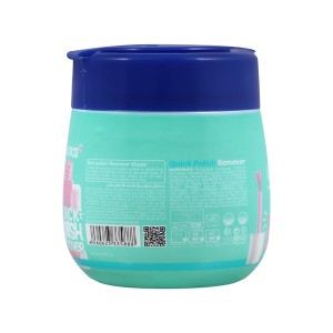 دستمال مرطوب پاک‌کننده لاک ناخن دافی مدل QUICK POLISH REMOVER فاقد استون و الکل حاوی ویتامین بسته ۹۰ عددی