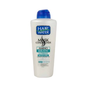 ماسک موی مغذی و تثبیت‌کننده رنگ با آبکشی هیر واتر مدل AMINO KERATIN حاوی آمینواسید و کراتین مناسب موهای آسیب‌دیده حجم ۴۰۰ میل