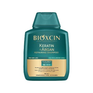شامپو ترمیم‌کننده و ضد ریزش بیوکسین مدل KERATIN & ARGAN حاوی کراتین و روغن آرگان با خاصیتِ بازسازیِ ۹۴ درصدی حجم ۳۰۰ میل