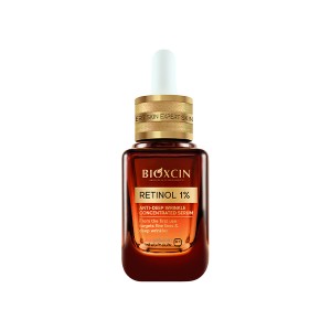 سرمِ جوانساز و بازسازی‌کننده‌یِ تخصصی بیوکسین مدل RETINOL 1% حاوی کمپلکسِ سرامید جهتِ رفعِ خطوطِ عمیق حجم ۳۰ میل