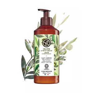 لوسیون بدن مغذی و آرامش‌بخش ایوروشه OLIVE حاوی عصاره زیتون و پتی‌گرین حجم ۳۹۰ میل