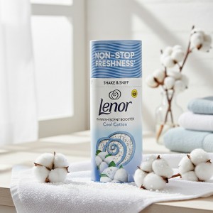 خوشبو کننده لباس لنور مدل COOL COTTON ماندگاری ۱۲ هفته‌ای تقویت‌کننده رایحه لباس وزن ۱۵۵ گرم