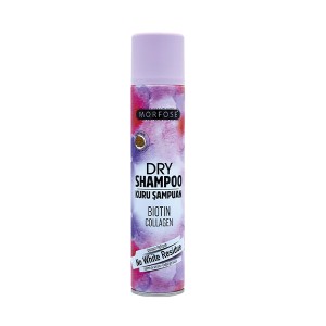 شامپو خشک حجم‌دهنده و پاک‌کننده فوری مورفوس مدل BIOTIN COLLAGEN EXTRA VOLUMIZING افزایش ضخامت بصری و رفع چربی در چند ثانیه حجم ۲۰۰ میل