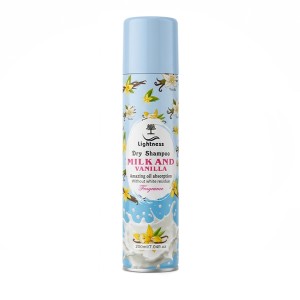 شامپو خشک لایتنس مدل DRY SHAMPOO مناسب انواع مو بدون ایجاد لکه سفیدی حجم ۲۰۰ میل