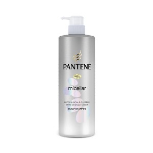 شامپو سم زدای پنتن مدل Micellar Detox & Scalp Cleanse با عصاره زغال سفید حجم ۵۳۰ میل