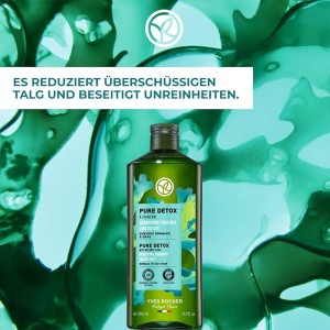 شامپو پاسکسازی کننده عمیق ایوروشه مدل Pure Detox مخصوص موهای معمولی تا چرب بدون سولفات حجم ۳۰۰ میل
