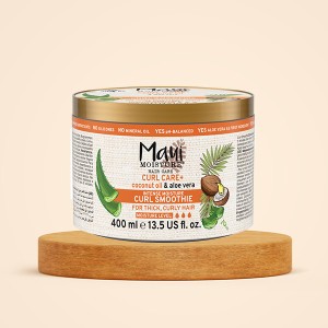 کرم موی حالت دهنده و آبرسان مائویی مدل Curl Care+ حاوی روغن نارگیل مخصوص موهای فر حجم ۴۰۰ میل