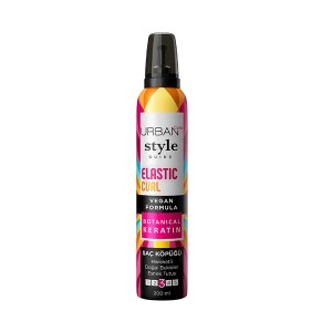 فوم حالت‌دهنده و تثبیت‌کننده فر مو اوربن کر مدل ELASTIC CURL حاوی کراتین گیاهی حجم ۲۰۰ میل