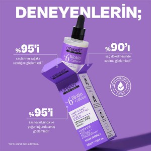 سرم تقویت‌کننده وضد ریزش مو اوربن کر مدل No. 6 Biotin &amp; Caffeine حاوی کمپلکس انرژی‌بخش ریشه حجم ۵۰ میل