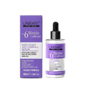 سرم تقویت‌کننده وضد ریزش مو اوربن کر مدل No. 6 Biotin & Caffeine حاوی کمپلکس انرژی‌بخش ریشه حجم ۵۰ میل