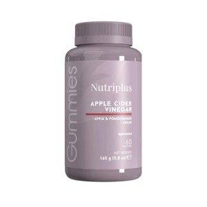 مکمل پاستیلی کاهش اشتها نوتری پلاس مدل  Apple Cider Vinegar با عصاره سرکه سیب و انار بسته ۶۰ عددی