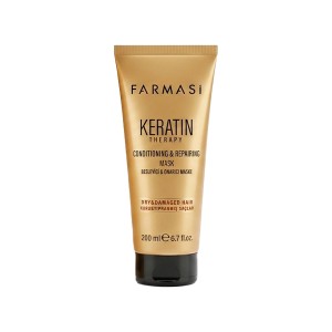 ماسک مو ترمیم‌کننده و مغذی فارماسی مدل Keratin Therapy مناسب موهای خشک و آسیب‌دیده حجم ۲۰۰ میل