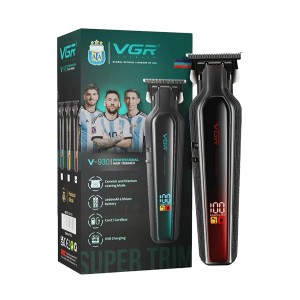 ماشین اصلاح حرفه‌ای وی جی آر مدل V-930 با تیغه T-شکل و نمایشگر هوشمند دیجیتال