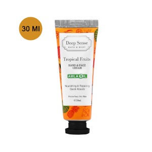 کرم مرطوب کننده قوی دیپ سنس مدل Tropical حاوی روغن آرگان و میوه‌های استوایی مناسب پوست خشک و خیلی خشک حجم ۶۰ میل