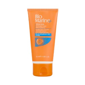 کرم ضد آفتاب  بی رنگ بایومارین مدل AQUA SUN با SPF50 رطوبت رسان مناسب پوست های خشک و دهیدراته حجم ۵۰ میل