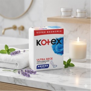 نوار بهداشتی کوتکس مدل ULTRA GECE با قابلیت جذب بسیار بالا مخصوص شب بسته 16 عددی