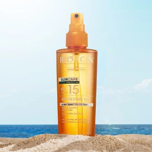 روغن ضد آفتاب و برنزه کننده بیوکسین مدل SUNCARE PROTECTION با SPF15 مناسب انواع پوست حجم ۲۰۰ میل