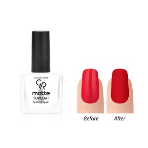 تاپ کت با قدرت مات کنندگی بالا گلدن رز مدل MATTE TOP COAT حجم ۱۰.۵ میل