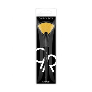 براش آرایشی بادبزنی گلدن رز مدل FAN BRUSH مناسب هایلایتر و پودرهای فیکس