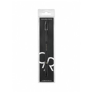 براش ابرو دوطرفه گلدن رز مدل EYEBROW BRUSH مجهز به الیاف زاویه‌دار و برس اسپولی