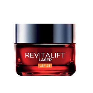کرم روز ضدچروک لورآل مدل REVITALIFT LASER با ویژگی سفت‌کنندگی پوست و حاوی پرو رتینول و هیالورونیک اسید با فاکتور محافظتی LSF 25 حجم ۵۰ میل