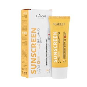 کرم ضدآفتاب فاقد رنگ سی‌گل مدل SUNSCREEN SPF 100 MAX مناسب انواع پوست حجم ۵۰ میل