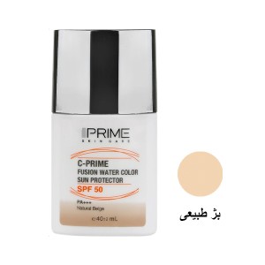 فلوئید ضد آفتاب پرایم SPF 50 مدل Fusion Water حاوی ویتامین C مناسب صورت و دور چشم حجم ۴۰ میل
