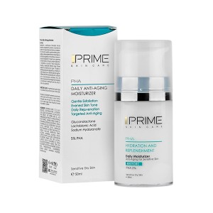 کرم آبرسان و بازسازی‌کننده صورت پرایم مدل DAILY ANTI-AGING MOISTURIZER مناسب پوست خشک و حساس حجم ۵۰ میل