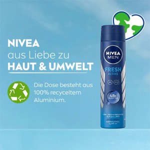 اسپری ضد تعریق مردانه نیوآ مدل Fresh Active با ماندگاری ۴۸ ساعته حجم ۲۰۰ میلی‌لیتر