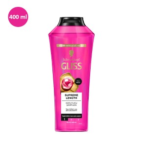 شامپو مناسب موهای بلند و آسیب دیده گلیس مدل Supreme Length