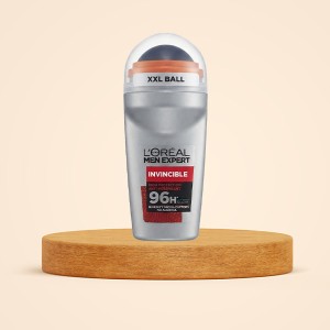 رول ضدتعریق آقایان لورآل مدل Men Expert Invincible با ماندگاری ۹۶ ساعته حجم 50ml