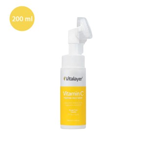 فوم شستشو روشن کننده حاوی برس سیلیکونی ویتالیر مدل Vitamin C حجم 150 میل