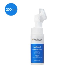 فوم شستشو آبرسان قوی حاوی برس سیلیکونی ویتالیر مدل Hydravit حجم 150 میل