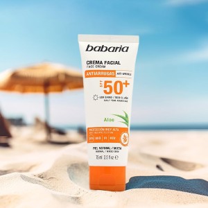 کرم ضد آفتاب ضد چروک باباریا مدل Antiarrugas با  SPF50 مناسب پوست های معمولی حجم 75ml