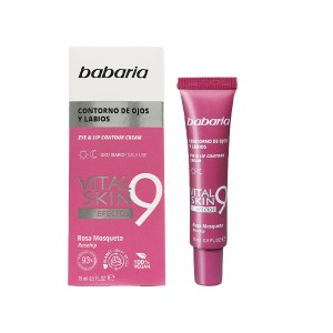 کرم ضد چروک دور چشم و لب باباریا مدل Rosa Mosqueta با خاصیت بازسازی‌کننده و قوام‌دهنده حجم 15ml