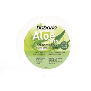 ژل کرم بدن آلوئه ورا باباریا مدل Aloe Fresh با خاصیت خنک‌کننده و مرطوب‌کننده مناسب انواع پوست حجم 400ml