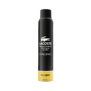 اسپری بدن مردانه اسکلاره مدل Lacoste Challenge با رایحه خنک، تلخ، مرکباتی و اسپرت حجم 200ml