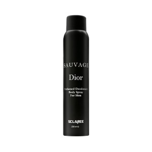 اسپری بدن مردانه اسکلاره مدل Sauvage Dior با رایحه خنک، تند، مرکباتی و چوبی حجم 200ml