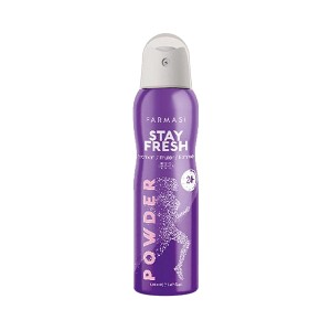 اسپری ضدتعریق زنانه فارماسی مدل Stay Fresh Powder با اثر ۴۸ ساعته و فرمول پودری حجم 150ml