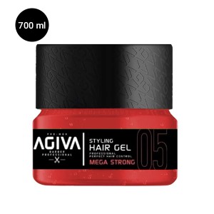 ژل مو حالت دهنده فوق‌قوی آگیوا مدل 05 MEGA STRONG مناسب انواع مو قدرت نگهدارندگی حداکثری با درخشش طبیعی حجم ۲۰۰ میل