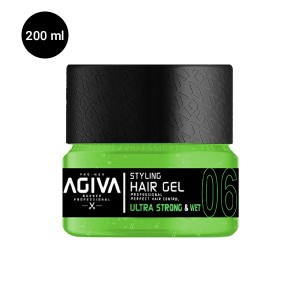 ژل مو حالت دهنده خیس و فوق‌قوی آگیوا مدل 06 ULTRA STRONG & WET مناسب انواع مو قدرت نگهدارندگی حداکثری با جلوه خیس