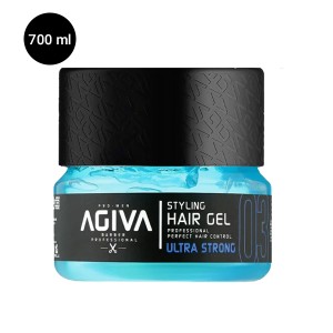 ژل مو حالت دهنده فوق‌قوی آگیوا مدل 03 ULTRA STRONG مناسب انواع مو قدرت نگهدارندگی حداکثری با درخشش طبیعی حجم ۲۰۰ میل