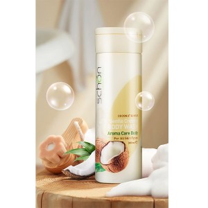 شامپو بدن کرمی شون مدل Coconut & Milk حاوی عصاره نارگیل و پروتئین شیر حجم 300ml