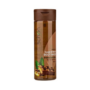 شامپو بدن کرمی مرطوب‌کننده و مغذی شون مدل Chocolate حاوی پروتئین شیر و عصاره کاکائو مناسب انواع پوست حجم 300ml
