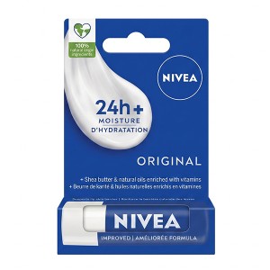 بالم لب مرطوب‌کننده و تغذیه‌کننده ۲۴ ساعته نیوآ مدل Original Care حاوی شی‌باتر با SPF 15 وزن 4.8 گرم