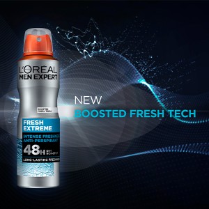 اسپری ضدتعریق مردانه لورال مدل Fresh Extreme   ضد لک و خنک‌کننده با ماندگاری ۴۸ ساعته حجم 250ml