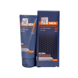 کرم ضد آفتاب فاقد چربی و مات‌کننده آقایان مای من مدل Ultra Guard با SPF 50 بدون رد سفیدی حجم 50ml