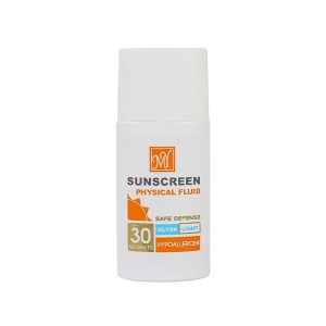 فلوئید ضد آفتاب فیزیکال مای مدل Safe Defense با SPF 30 مناسب پوست‌های حساس و دور چشم حجم 50ml